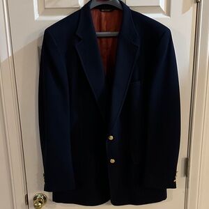 100% wool blazer Dark Blue with gold buttons SZ L